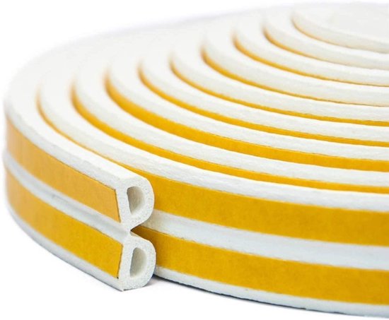Selbstklebender Schaumstoff-fensterdichtungsstreifen Für Kälteschutz, Schalldämmung Und Wasserdichtigkeit, 3 M X 2 Stück, Insgesamt 6 M, Weiß