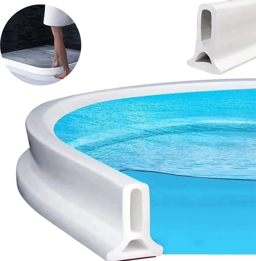 1 Meter Lange, Selbstklebende Silikon-dichtungsleiste Und Wasserstoppschwelle Für Duschkabinen Im Badezimmer