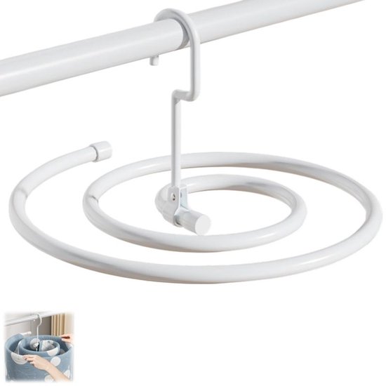 Weißer Wäscheständer Mit Spirale, 41,8 Cm Durchmesser