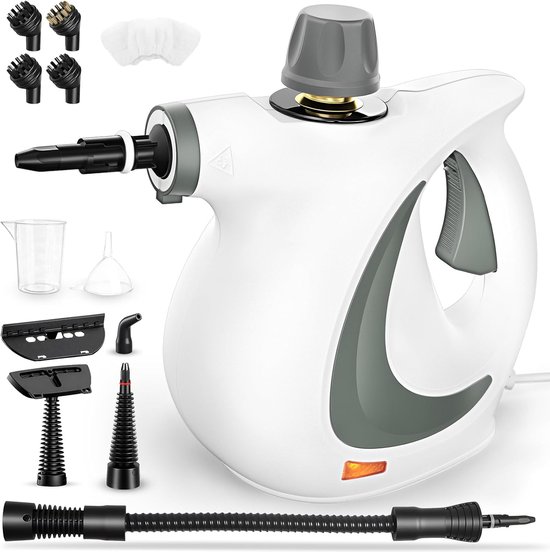 Handdampfreiniger – Multifunktionaler Reiniger – Gründliche Reinigung – Chemikalienfrei – 350-ml-wassertank – Weiß