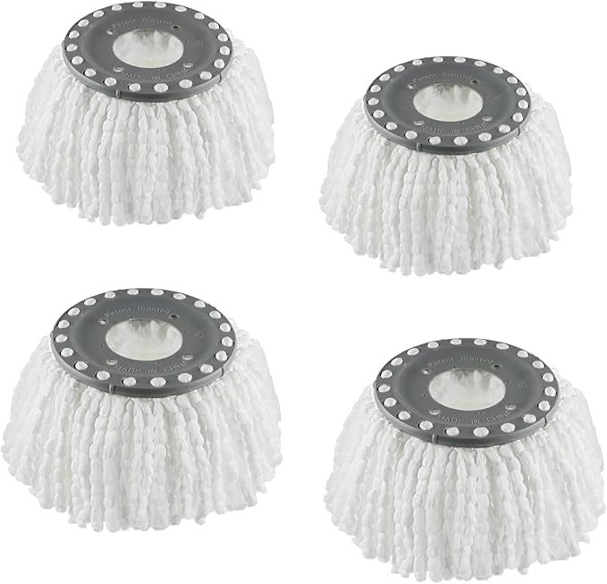 4er-packung Runde Mikrofaser-ersatzköpfe (6,3 Zoll), Kompatibel Mit Hurricane Spin Mop