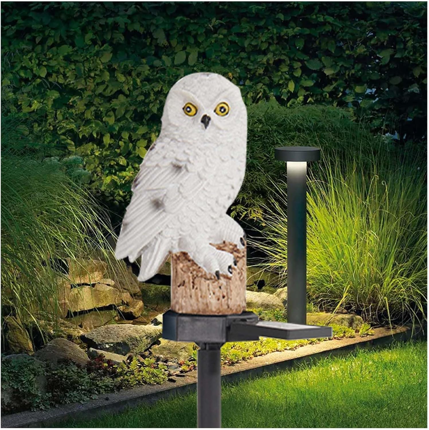Eulenförmige Solar-gartenleuchte – Led-beleuchtung, Tierfigur, Gartendekoration, Schmuck