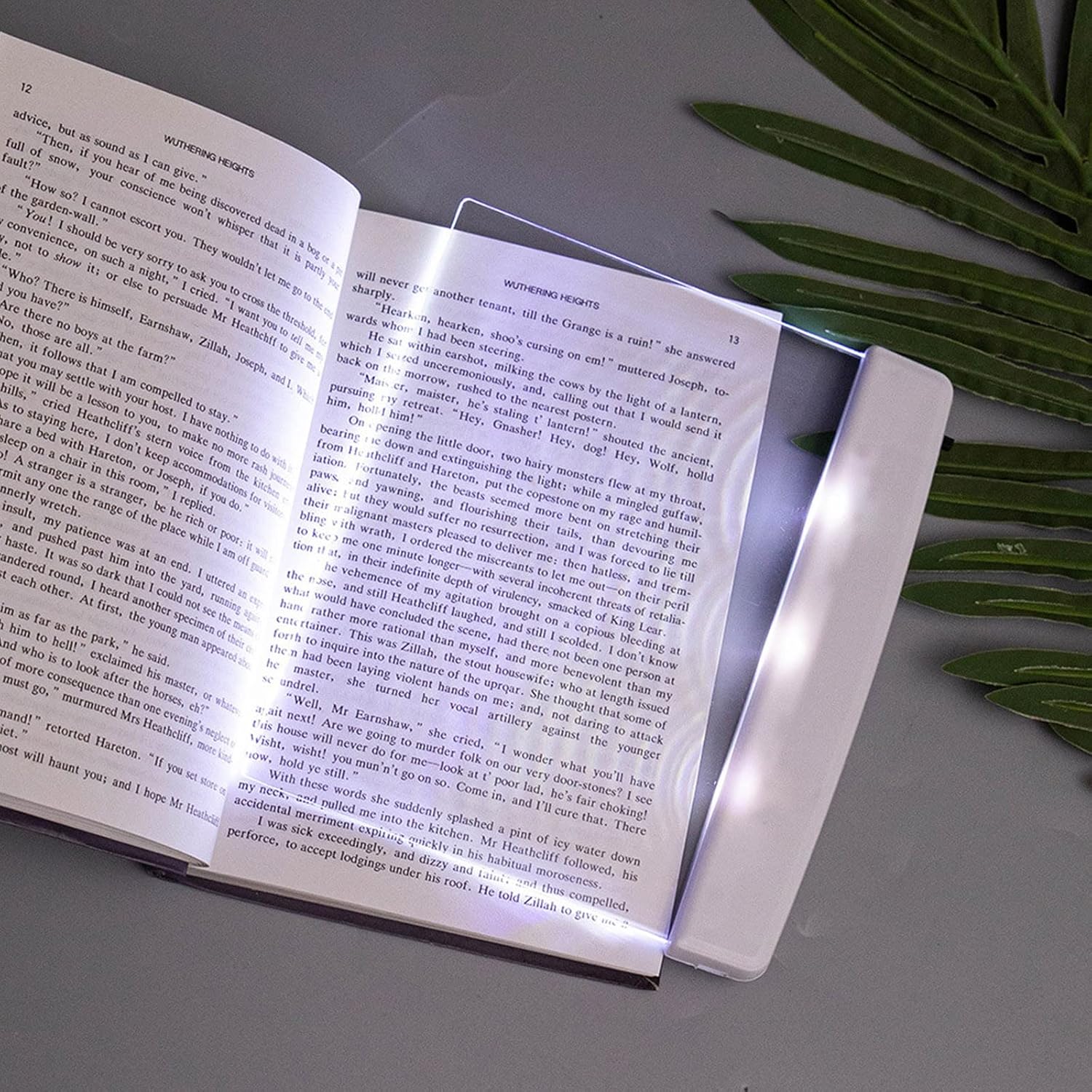 Leselampe Mit Transparentem Led-panel – Leselampe Fürs Bett – Transparente Led-buchlampe – Ganzseitenbeleuchtung – Transparente Tischleuchte – Kabelloses Panel – Weiß