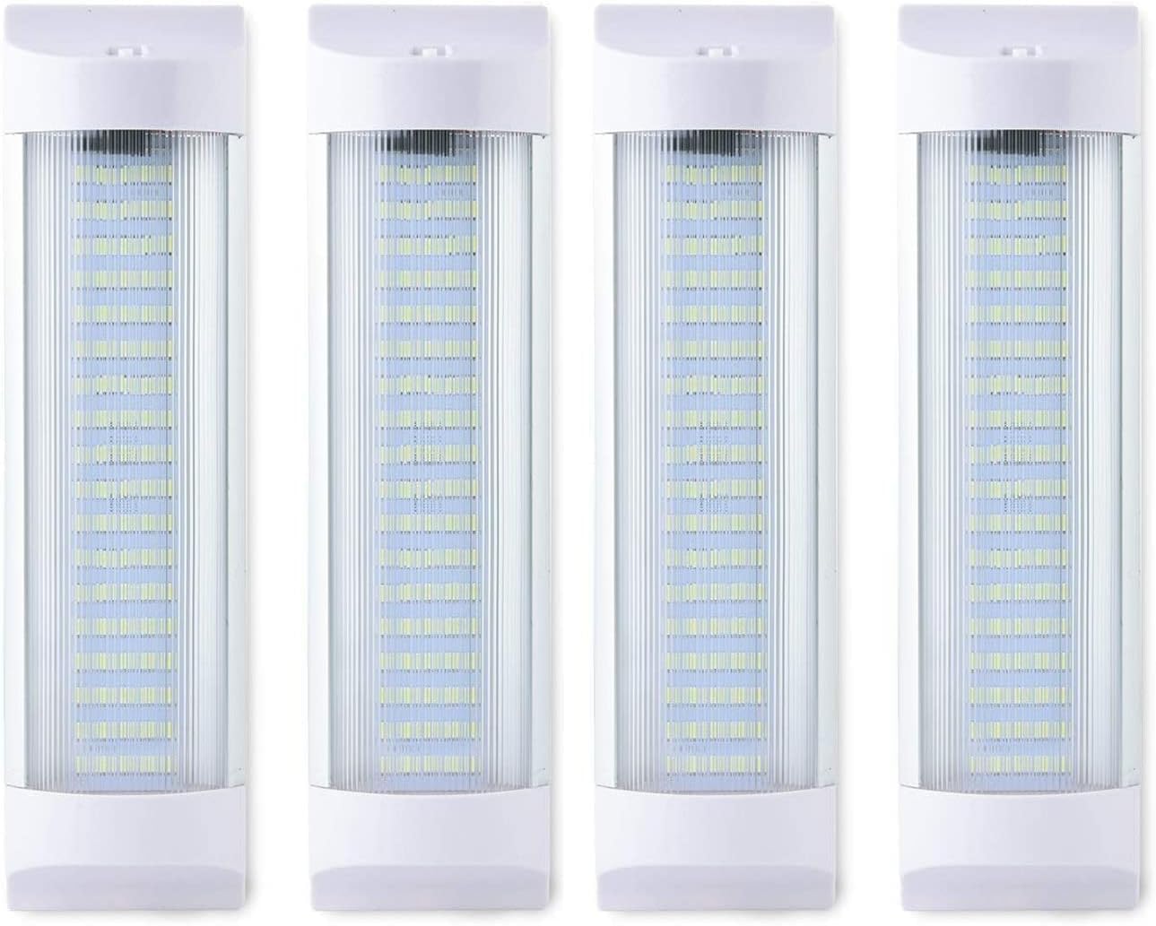 Vier Led-lichtleisten Für Den Innenbereich, 12v Weißes Licht, 4w 72 Leds, Für Lieferwagen Universelle Lichtleisten Für Autos, Wohnmobile, Lastwagen Und Boote.