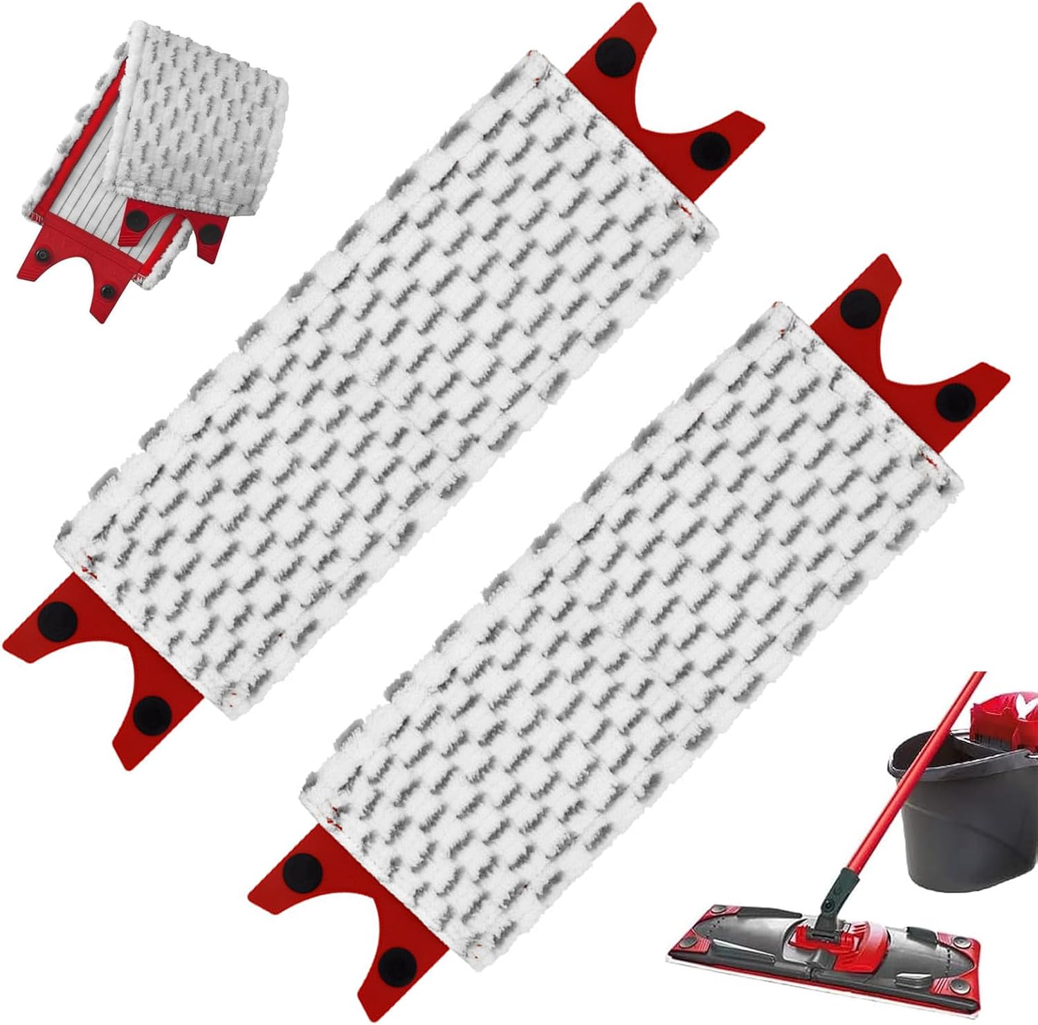 2-teiliges Wischmopp-set Für Vileda Ultramax/ultramax Plus/easy Wring Ultramax, Vileda Ersatz-wischmoppköpfe, Mikrofaser-wischpads, Waschbar Und Wiederverwendbar