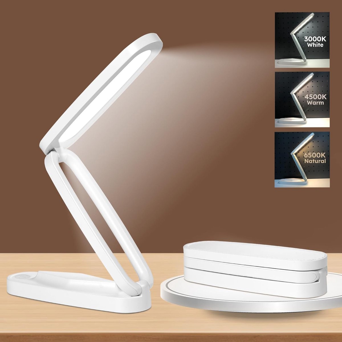 Wiederaufladbare Schreibtischlampe, Für Büro Und Zuhause, Wiederaufladbare Schreibtischlampe – Kompakte, Kabellose Led-leselampe (batteriebetrieben)