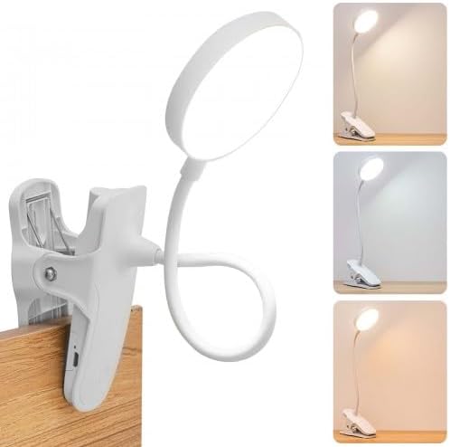 Nachttisch-klemmlampe, Augenschonend – Geeignet Für Studentenwohnheime – Weiß
