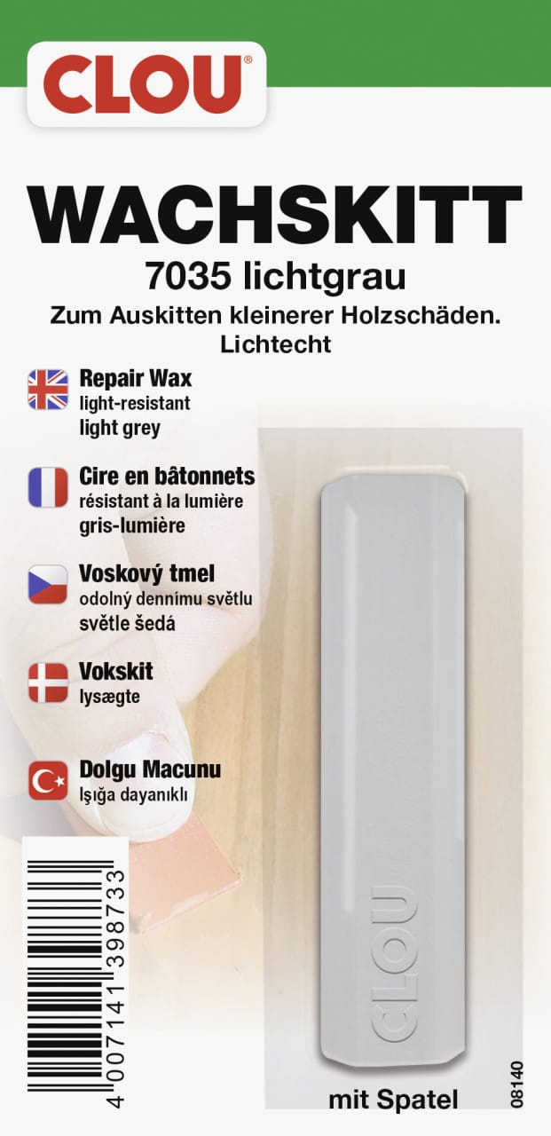 Wachskitt lichtgrau Holzpaste & Holzkitt - Clou