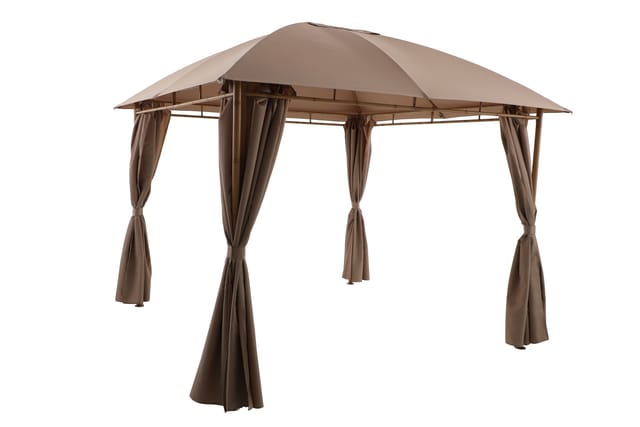 Pavillon Bambus Metall 3x3m Gartenzelt Gartenpavillon Seitenteile - Primaster