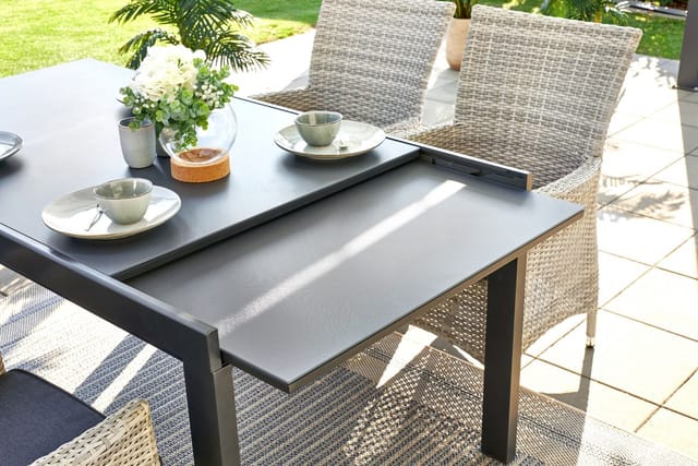Primaster - Gartentisch Arezzo 140 x 90 cm ausziehbar bis 2,00 m Ausziehtisch