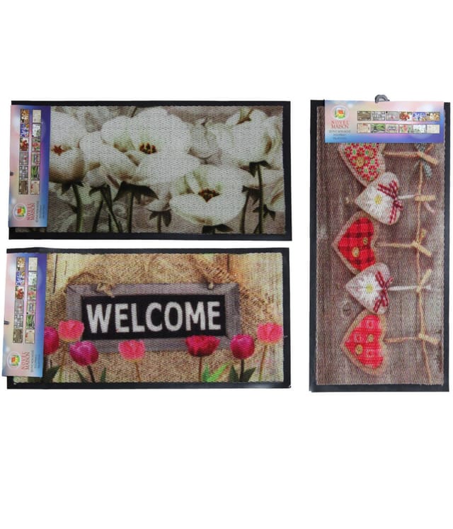 Trade Shop Traesio - Trade Shop - fussmatte teppich aus pvc digitaldruck tiere herzen outdoor 40X70CM -
