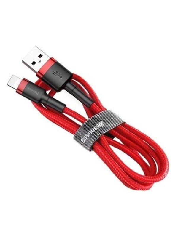 Baseus Cafule Kabel Strapazierfähiges Nylonkabel USB / Lightning QC3.0 2.4A 1M Rot (CALKLF-B09)