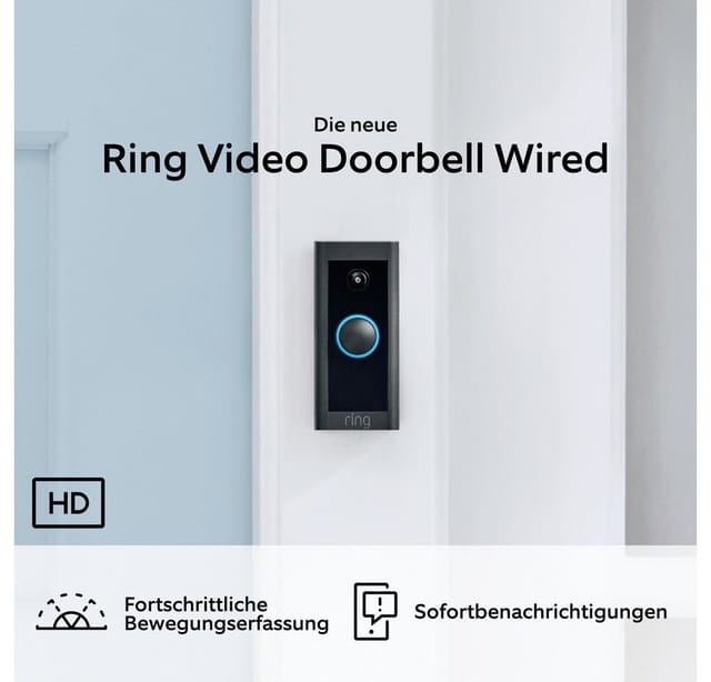 ring 8VRAGZ-0EU0 IP-Video-Türsprechanlage Video Doorbell Wired WLAN Außeneinheit