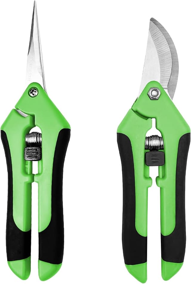 Professionelles 2-teiliges Gartenscheren-set, Handschere Mit Kunstgriffen, Gartenschere Und Gartenschere Mit Professioneller Sicherheitsverriegelung