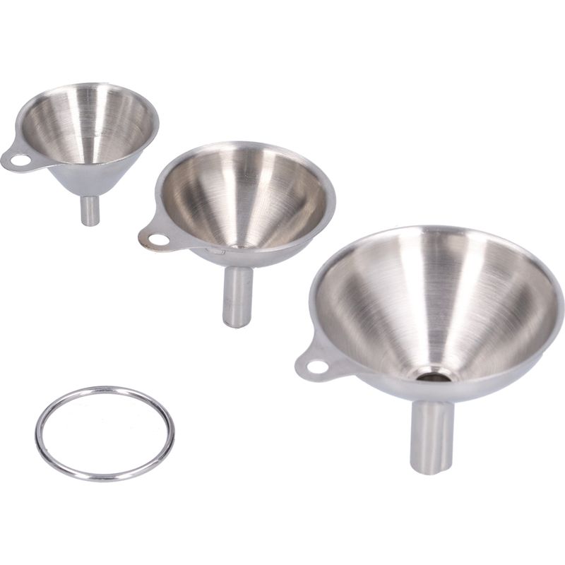 3 Mini-edelstahltrichter Für Öl Und Essig