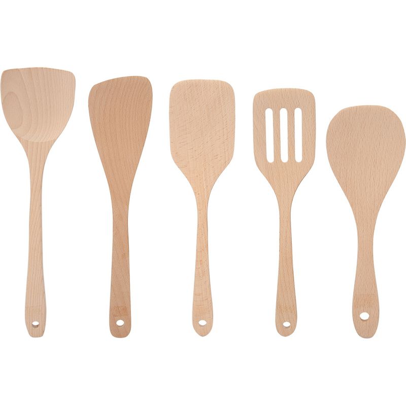 5-teiliges Set Inklusive Pfannenwender Und Holzlöffel