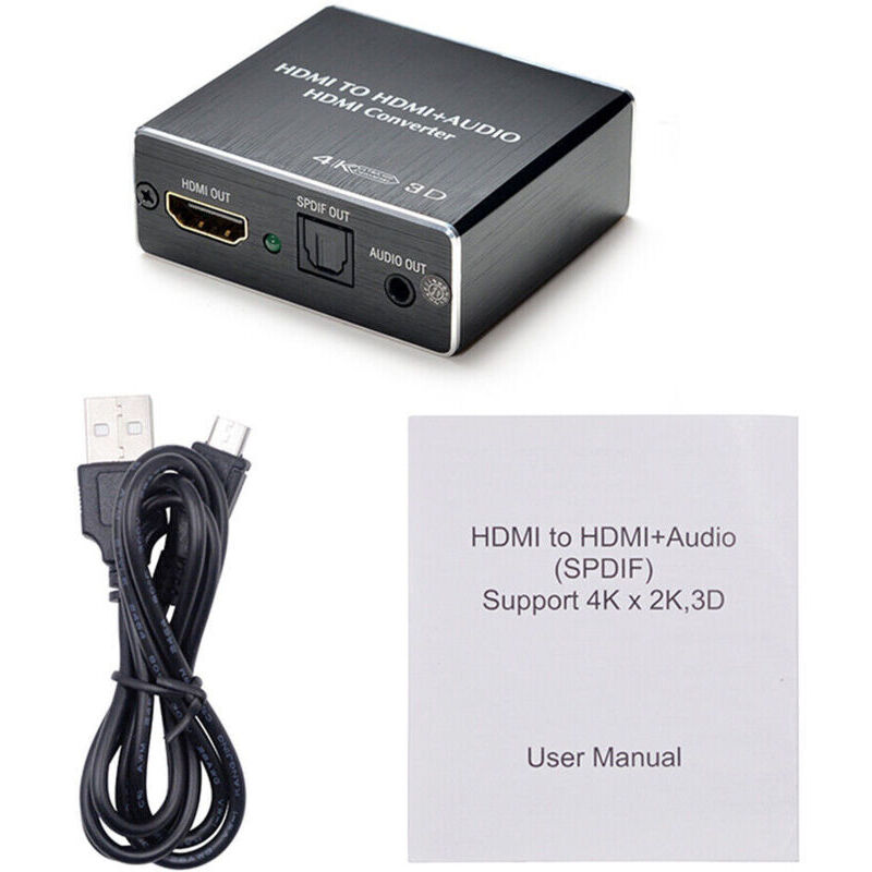 – 4k-hdmi-stereo-audiokonverter – Hdmi- Und 3,5-mm-optischer Spdif-ausgang – 2-kanal- Und 5.1-kanal-audioausgabe