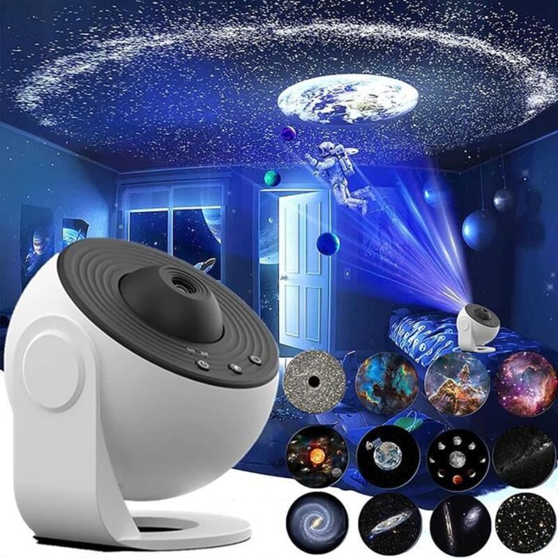 Sternenhimmel-projektor Für Kinder, Sterne, Galaxie, Nachtlicht Mit 12 Planetenscheiben, Kinderzimmerlampe, Partylampe