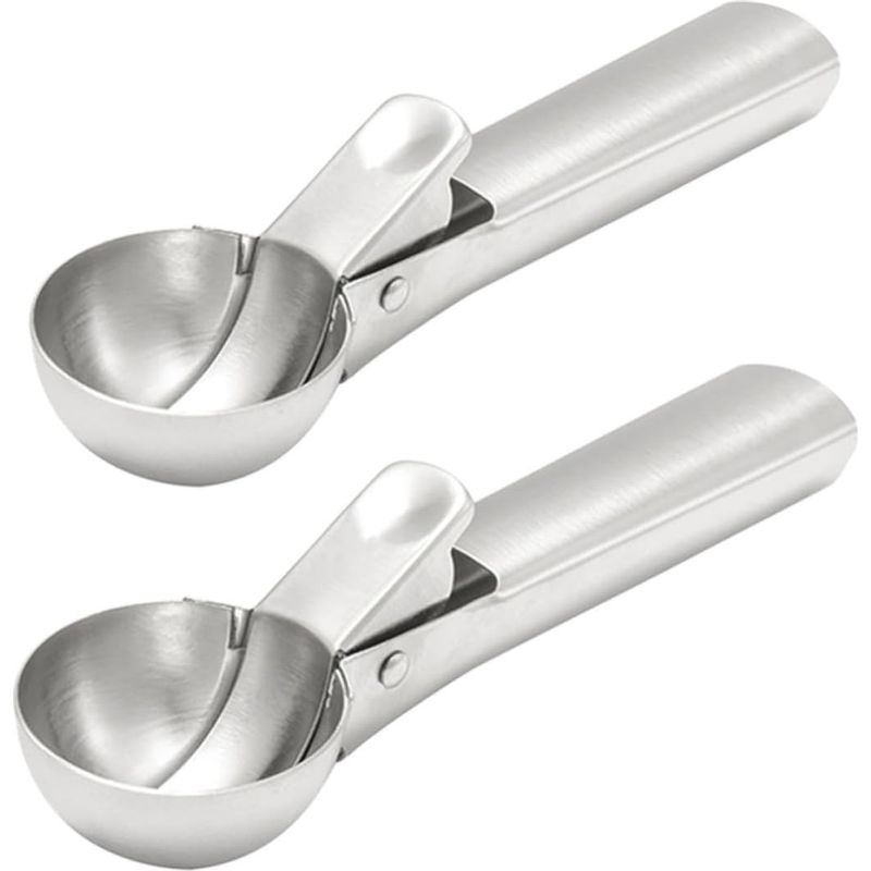 Set Mit 2 Eiskugelportionierern Aus Edelstahl, Rostfrei Und Einfach Zu Bedienen