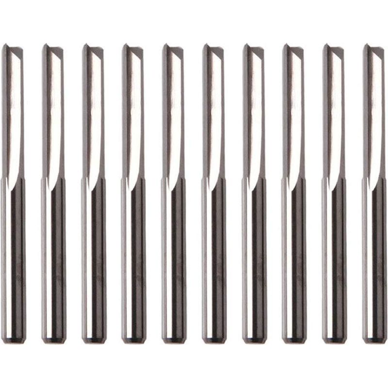 10-teiliges Set Doppelseitiger, Gerader Fräser, 2-schneidige Fräser, Hartmetall-fräser, Für Holzgravurmaschinen Und Cnc-graviermaschinen