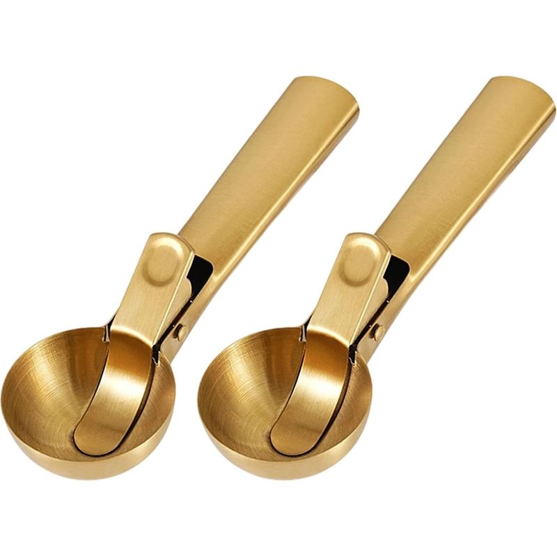 Set Mit 2 Antihaftbeschichteten Eiskugelportionierern Aus Edelstahl