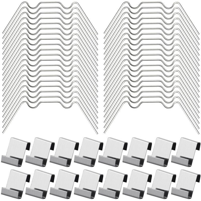 Gewächshaus-verglasungsclips – 100er-packung (50 Edelstahl-w-clips + 50 Z-clips) – Sichere Befestigung Für Gartenbauglas