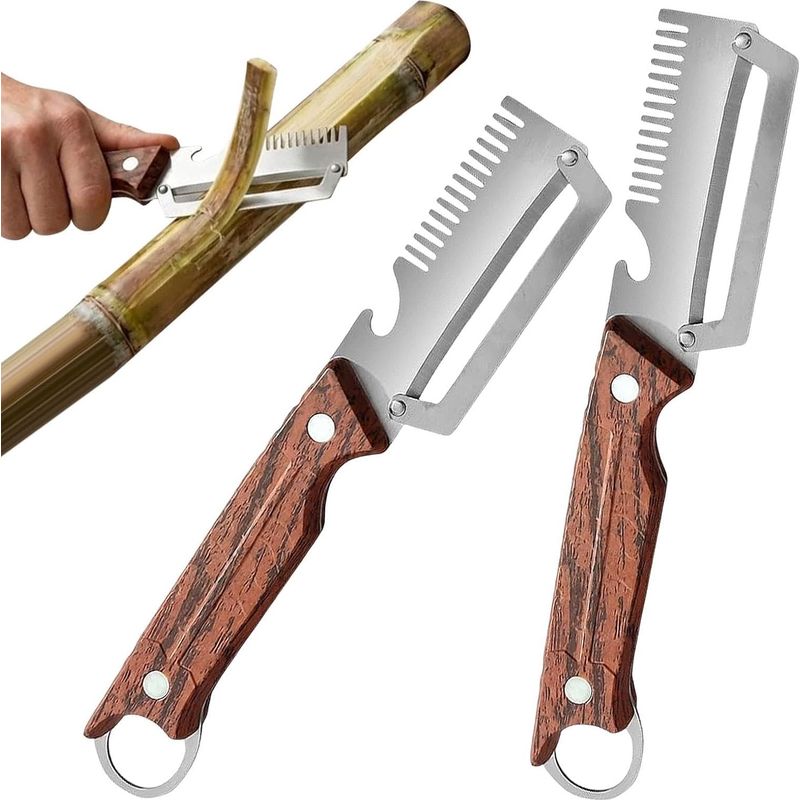 Sparschäler Und - 2-teilig Mit Holzgriff, Rutschfestem Edelstahl, Praktisch Multifunktional