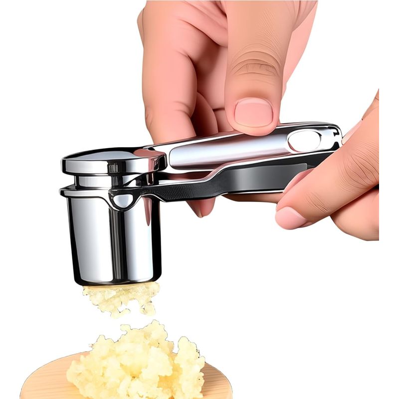 Knoblauchschneider Aus Zink Mit Ergonomischem Griff.