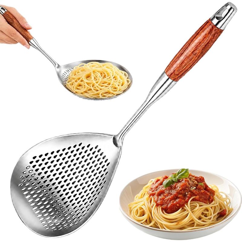 Schaumlöffel Aus Edelstahl, Geschlitzte Schöpfkelle Für Ravioli