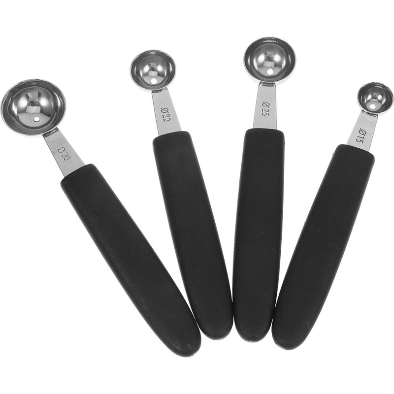4-teiliges Eisportionierer-set Aus Edelstahl, 30/25/22/15 Mm