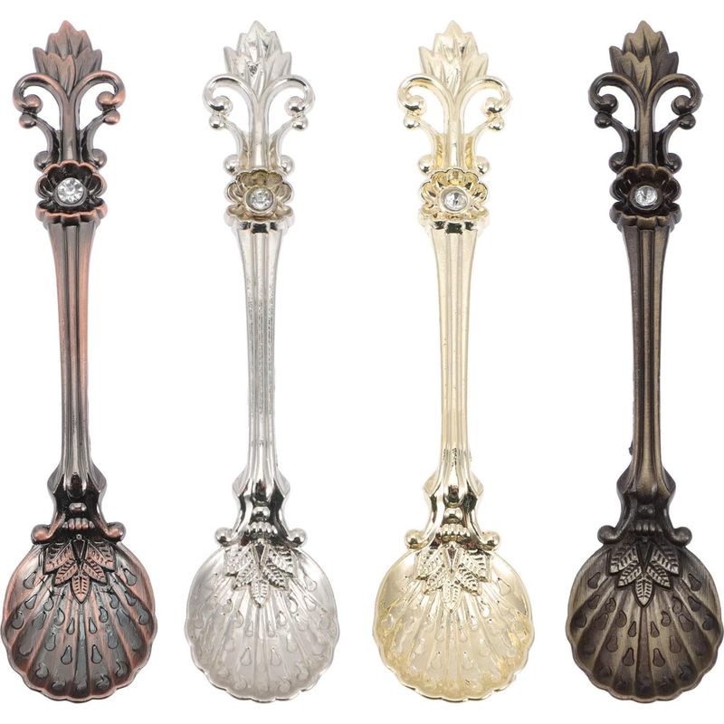 Set Mit 4 Eiskugelportionierern Aus Zinklegierung Mit Glatter Oberfläche Und