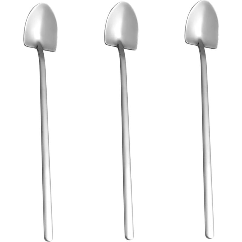 3-teiliges Eiscreme-löffel-set Aus Edelstahl Mit Langen Griffen Für Cocktails