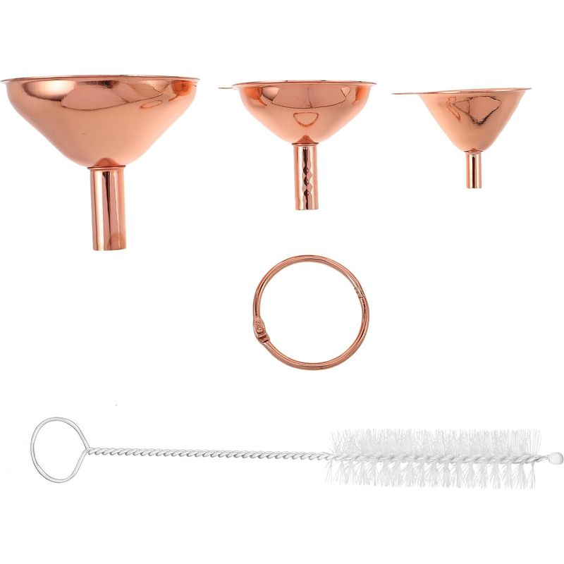 Set Aus 3 Edelstahltrichtern Mit Bürste Zum Befüllen