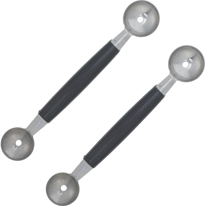 Set Mit 2 Doppelköpfigen Eiskugelportionierern Aus Edelstahl