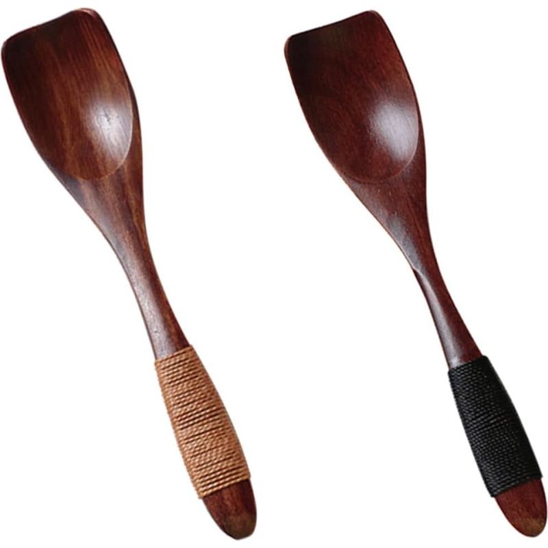 Vosarea Set Mit 2 Eiskugelportionierern Aus Holz, Japanischer Stil, Braun