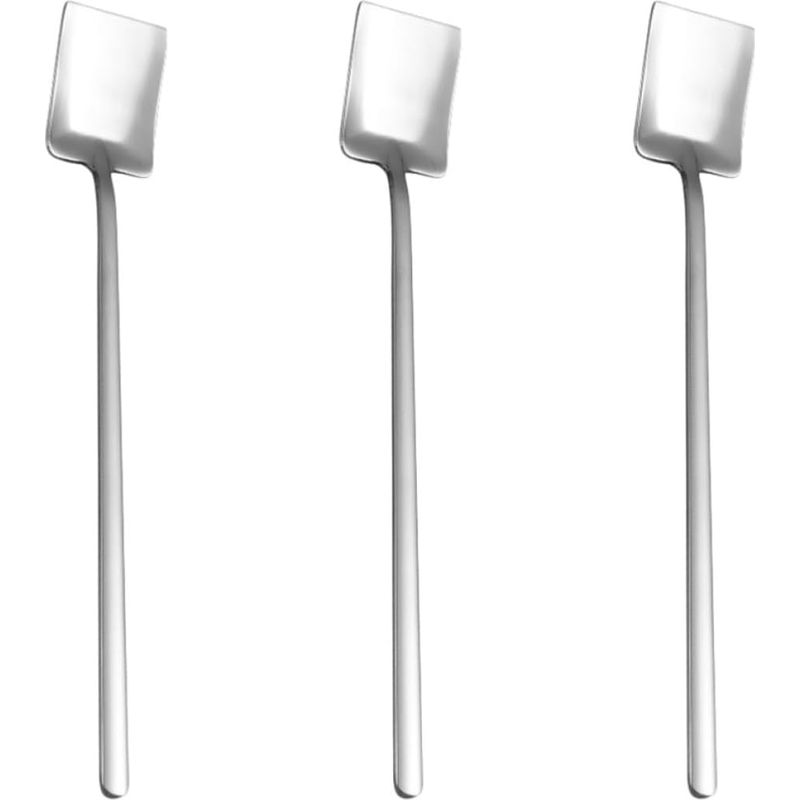 Set Mit 3 Wiederverwendbaren Eiskugelportionierern Aus Silberfarbenem Edelstahl