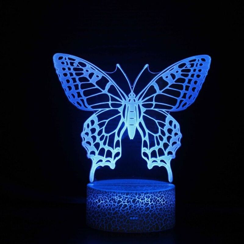 3d-led-smart-fernbedienungslampe Mit 16 Farben Und 4 Modi, Tier-nachtlicht Für Kinder, Schmetterling, Myd60