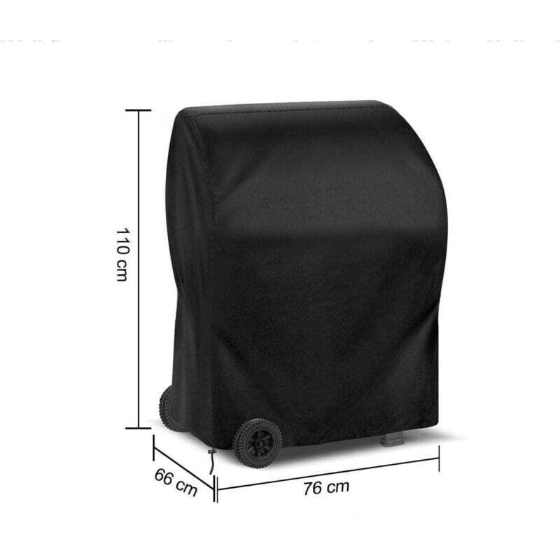 Grillabdeckung 76 X 66 X 110 Cm, Schwarz, Wasserdicht (210d), Uv-beständig, Wasserabweisend, Feuchtigkeitsabweisend, Passend Für Weber Holland Grills.