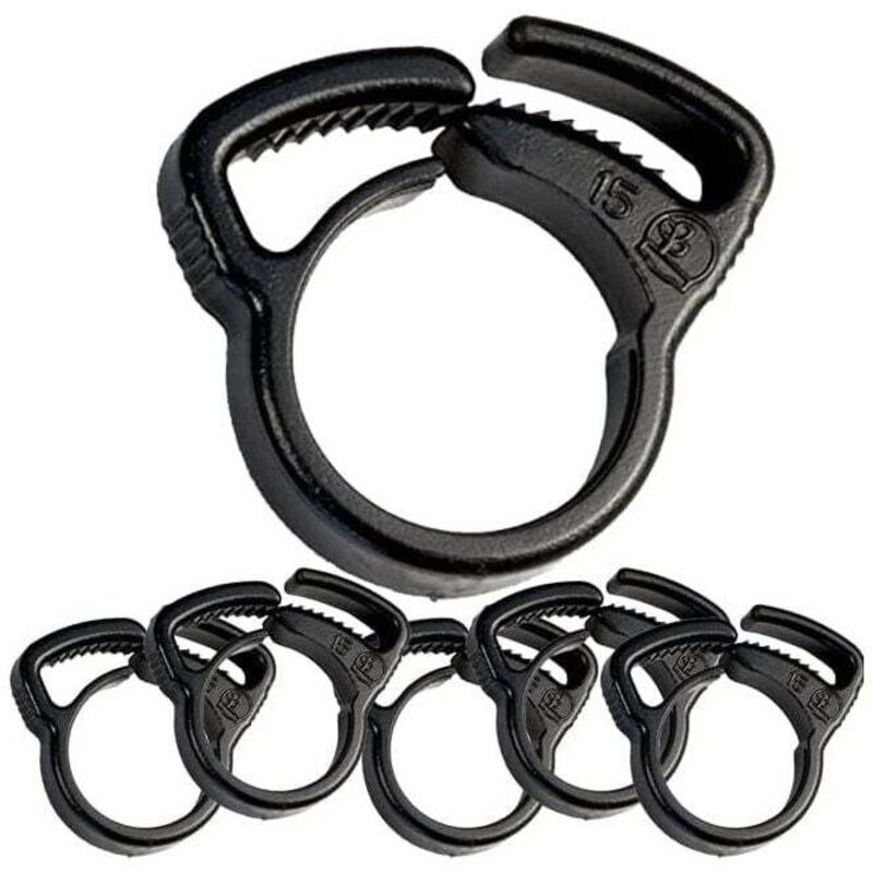 Packung Mit 50 Schwarzen 16-mm-tropfschlauchschellen. Geeignet Für 16-mm-schläuche Und Zur Schlauchbefestigung.