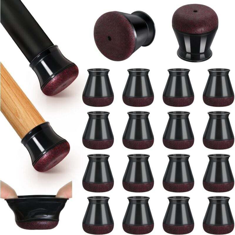 Basetbl – Silikon-stuhlgleiter Mit Verdicktem Filz – 16er-pack – Reduziert Kratzer – Für Runde Beine (14–20 Mm) – Einfache Montage