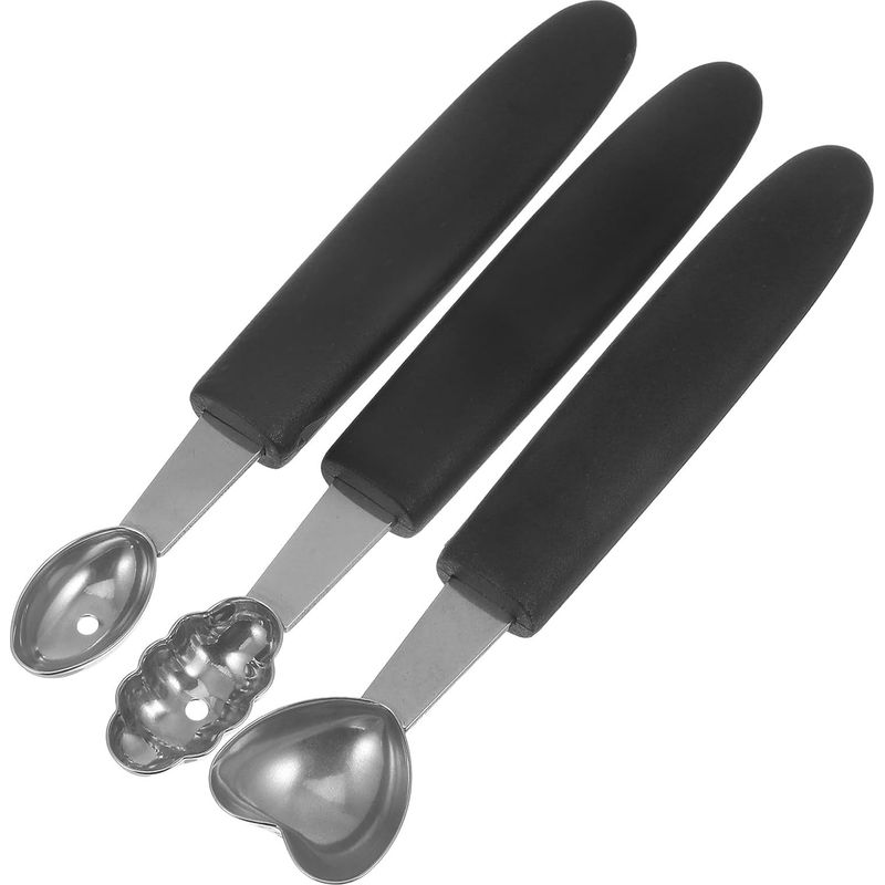 Ounona 3-teiliges Wassermelonen-eisportionierer-set Aus Schwarzem Edelstahl