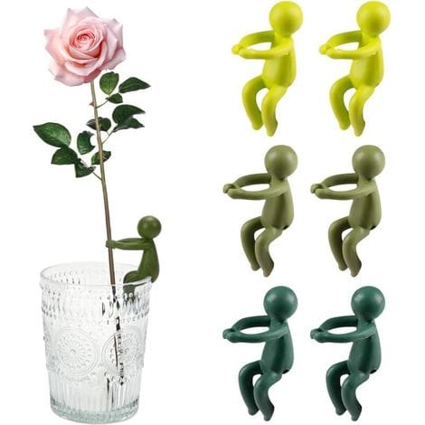 Set Mit 6 Niedlichen Pflanzenvermehrungsstützen Aus Kunstharz, Verspielt Und Hübsch Gestaltet, Perfekt Für Die Dekoration Von Zimmergärten Und Als Geschenk.