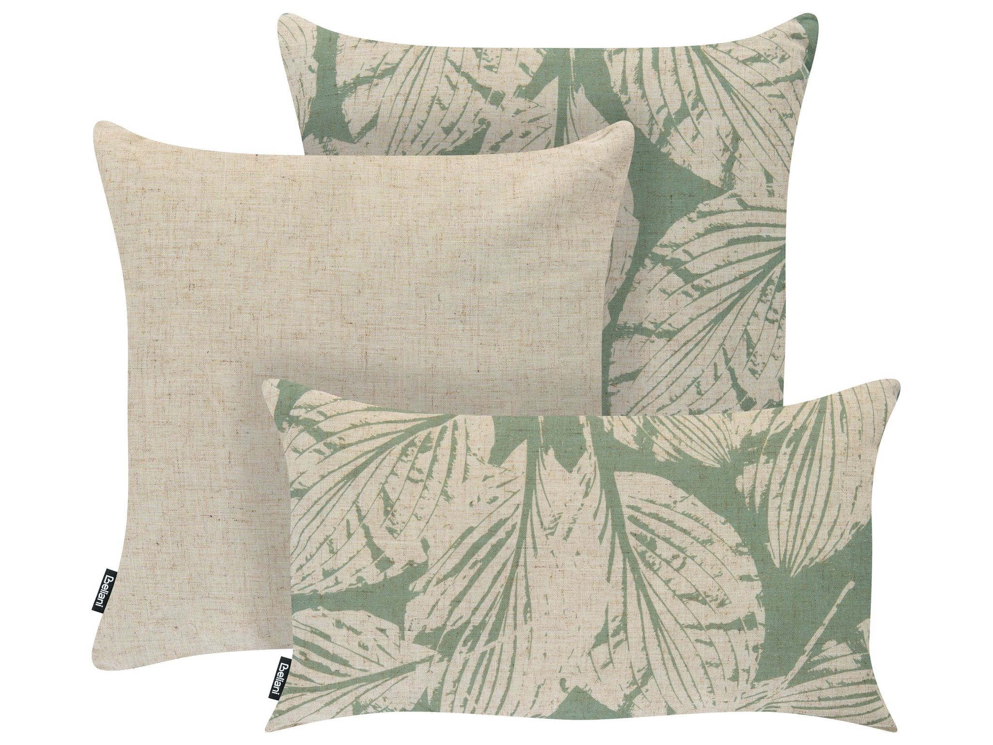 Gartenkissen 3er Set Arenaria Abstraktes Muster 45 X 45 Cm Beige / Grün