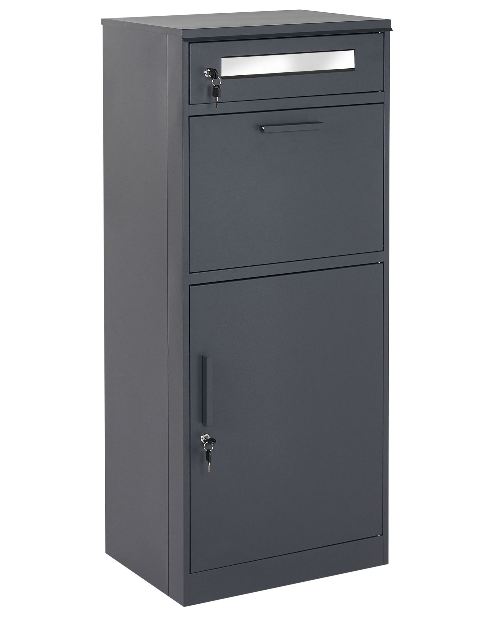 Paketbriefkasten Mit Briefeinwurf Cisternino 53 Cm 39 Cm Metall Graphitgrau