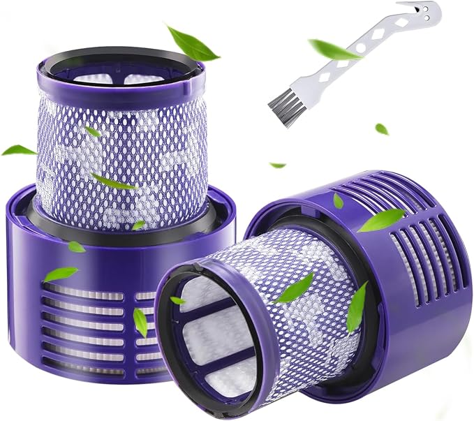 4er Pack Ersatzfilter Für Dyson V10 Sv12 Serie Waschbare Filter Inkl. Reinigungsbürste Für V10 Absolute, Animal, Motorhead, Total Clean Ersetzt Dy-969082-01