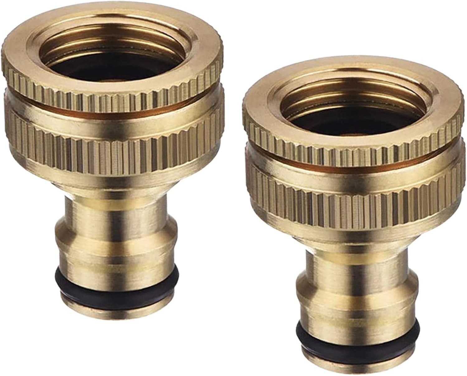 Messing Hahnanschlussstš¹ck Fš¹r 1/2 & 3/4 Wasserhhne, 2-in-1 Gartenschlauch Wasserhahn Anschluss Fš¹r Home Yard/waschmaschine Gewinde Wasserhahn