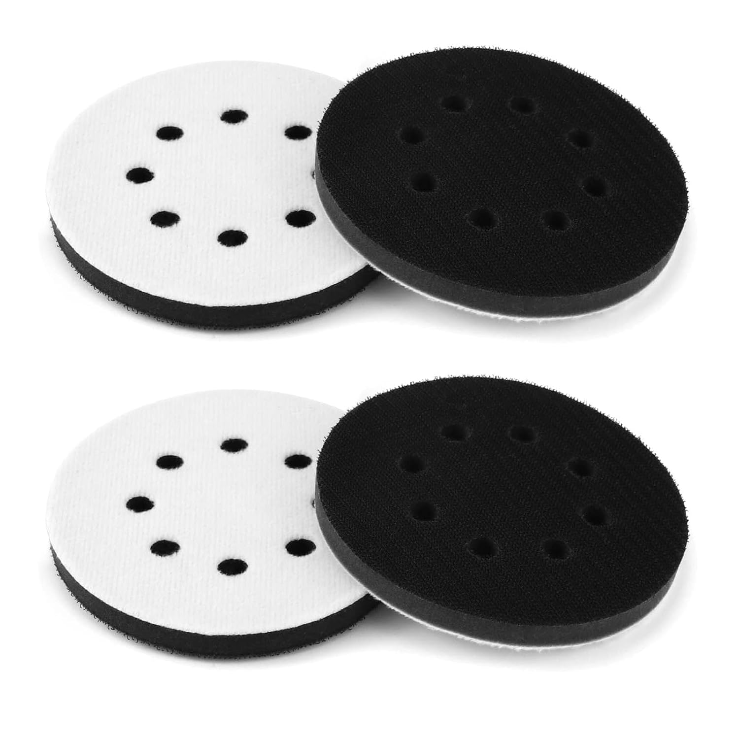 4x Polierpads 125mm Klett 8 Loecher Schleifschwamm Interface Pad Polierschwamm 125mm Polierpad Fuer Schleifscheiben Schutzpad