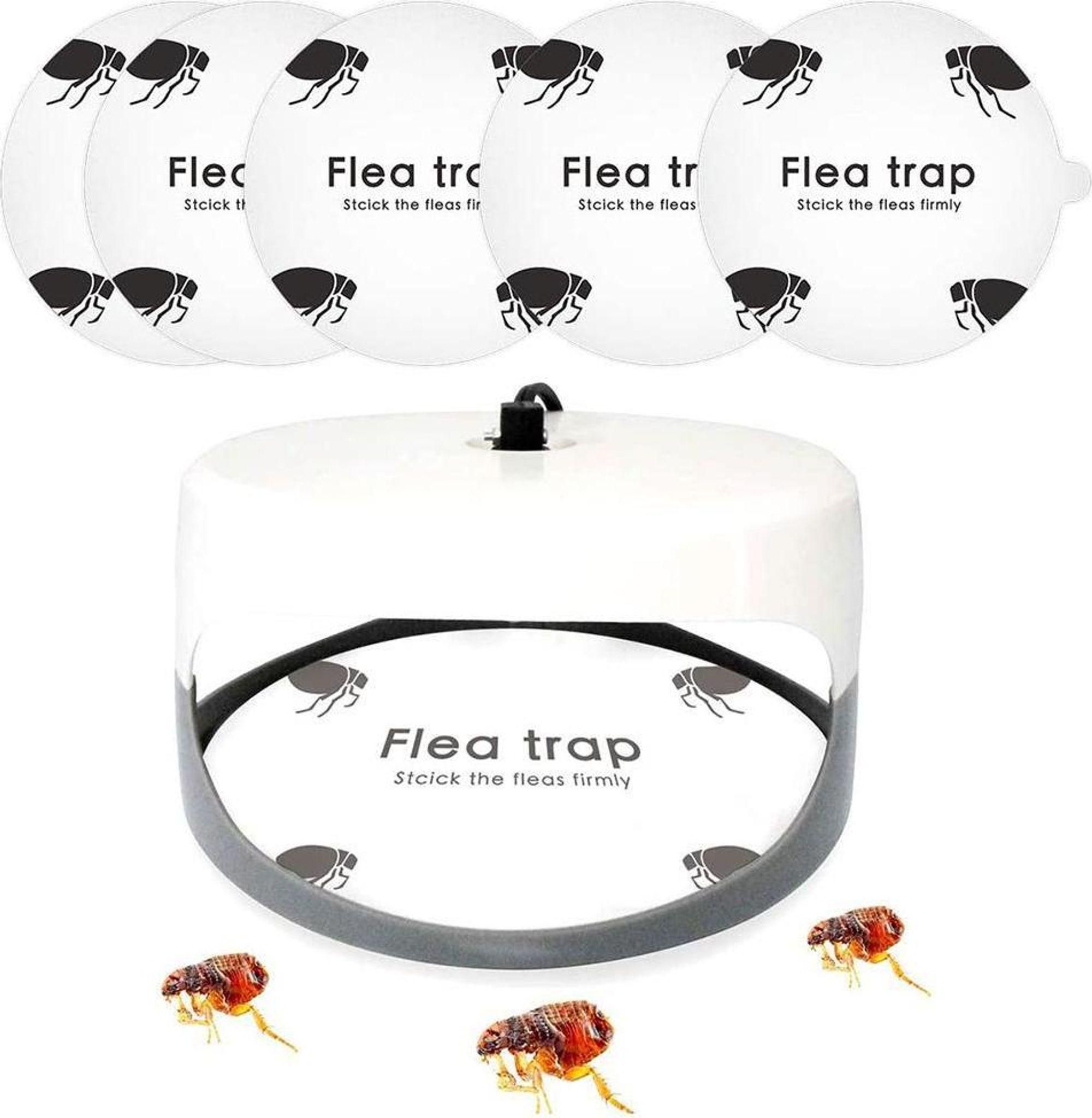 5 Stück Flohfallen-aufkleber, Runde, Klebrige Fliegenfallen, Kuppel-flohfalle, Nachfüllpackung Für Zuhause, Schlafzimmer, Haustierhaus