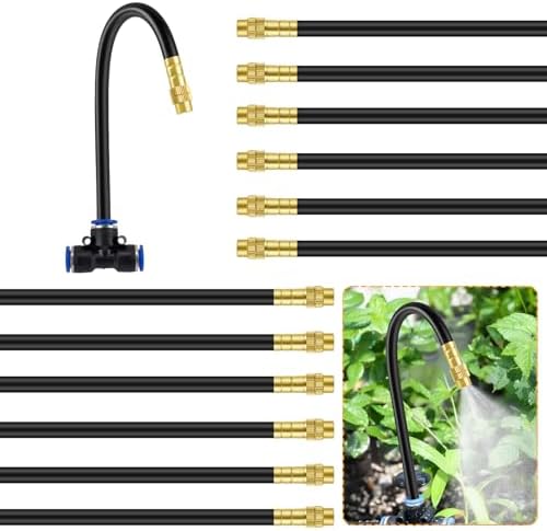 Bewässerungssprühdüse, 12-8-teiligmm Bewässerungsstecker, Nebeldüsenringverstellung 20.5 Cm, Sprühnebel Terrasse Für Bewässerung, Gewächshaus, Rasen