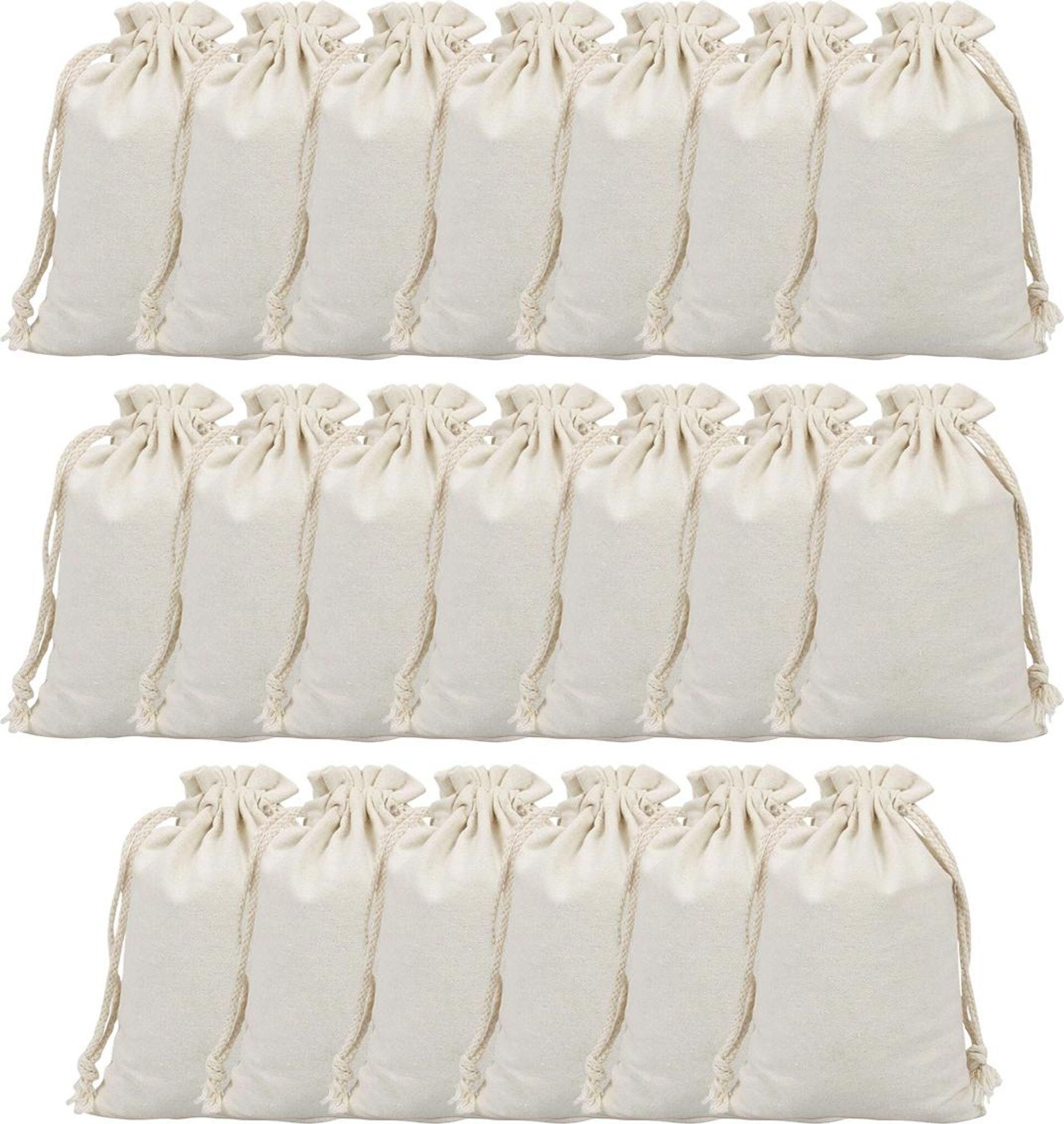 20 Kleine Stoffbeutel, Baumwollbeutel, Stoffbeutel, Leinen-schmuckbeutel, Stoffbeutel, Jutebeutel, Stoffbeutel Mit Kordelzug, Kaffeebeutel, Stoffgeschenkbeutel, Wiederverwendbare Beutel 13 X 18 Cm